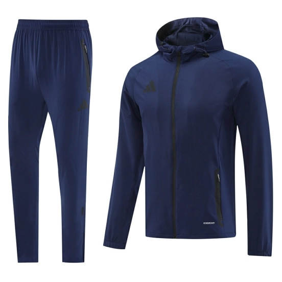 25/26 Adidas Navy Hoodie Full Zipper Jacket + Long Pants