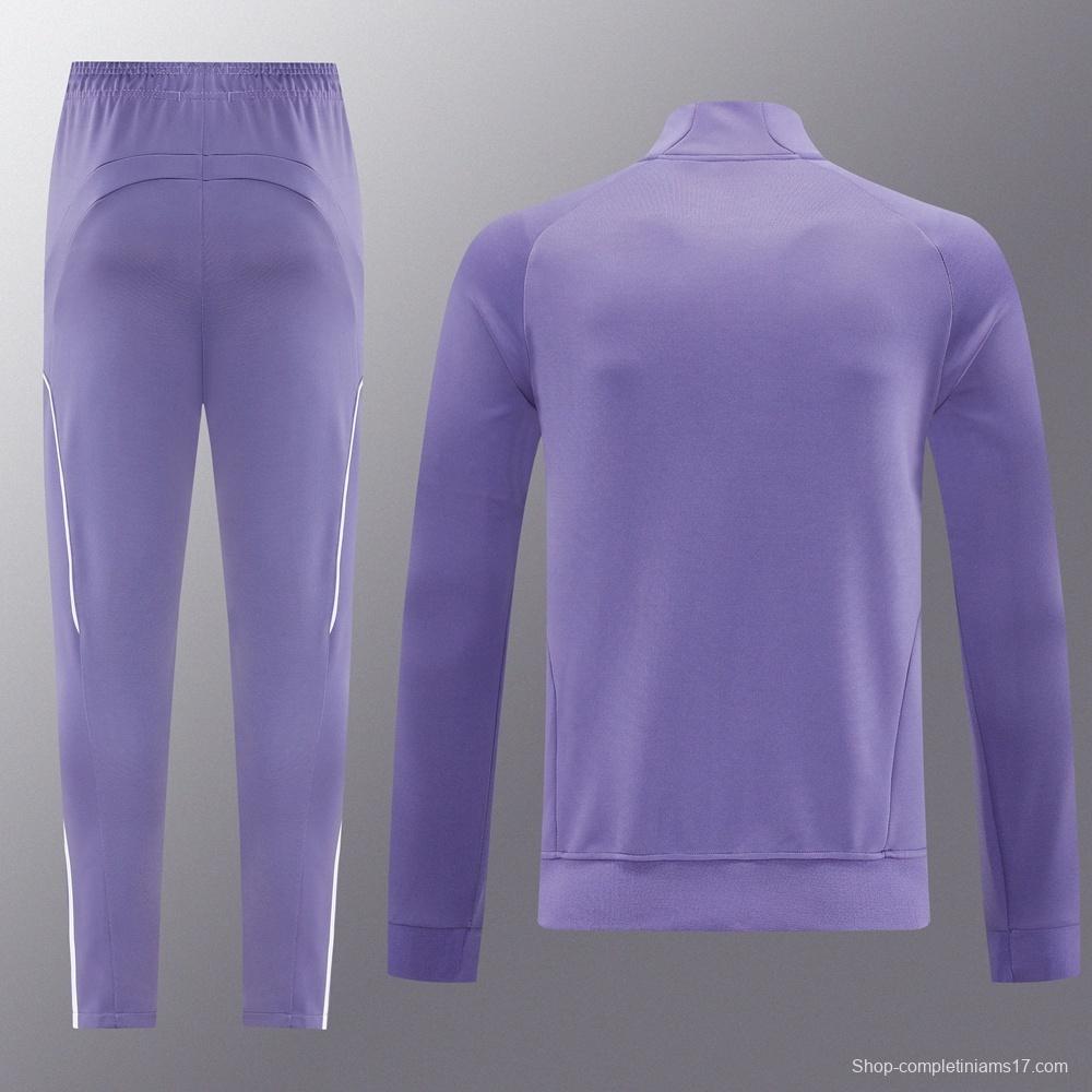 2025 Adidas Purple Full Zipper Jacket + Long Pants