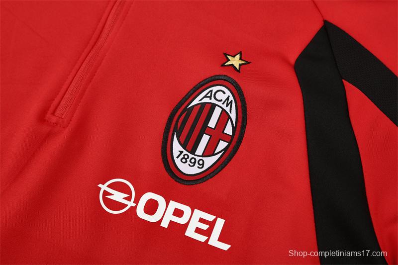Retro 05/06 AC Milan Red Half Zipper Jacket