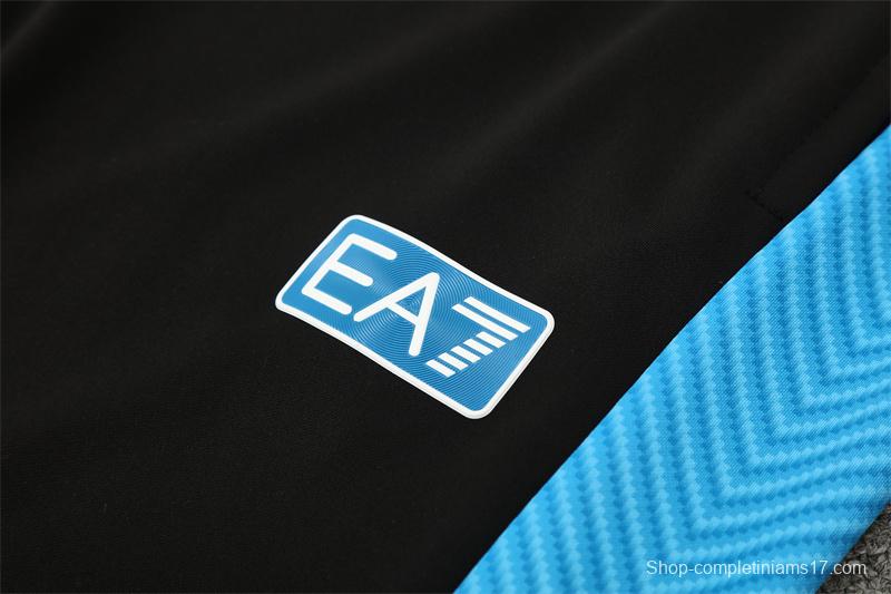 25/26 Napoli Black Grey Camouflage Half Zipper Jacket+Long Pants