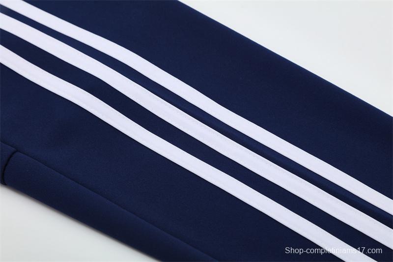 Retro 12/13 Real Madrid Royal Blue Half Zipper Jacket+Long Pants