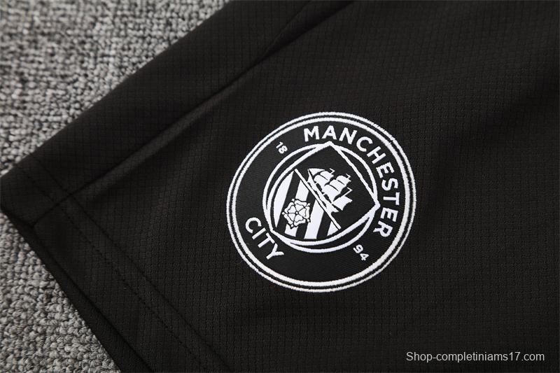 25/26 Manchester City Black with XS Short Sleeve+Soccer Shorts