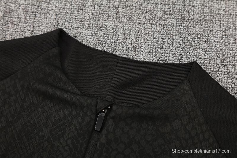 25/26 Barcelona Black Joint Edition Half Zipper Jacket+Long Pants