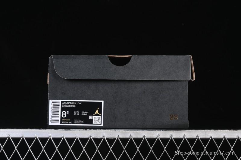 Nike Air Jordan 1 Low AJ1 Blue Green Colorway Low-Top Casual Skate Shoes - 553558-147