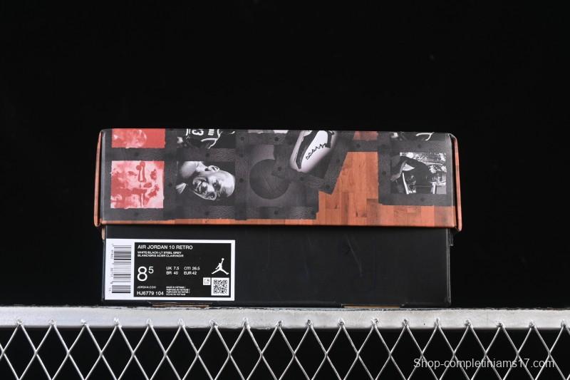 Nike Air Jordan 10 Retro Light Steel Grey Basketball Shoes - HJ6779-104