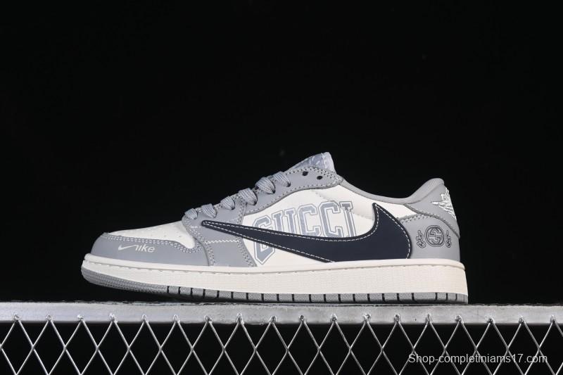 Nike Travis Scott x Fragment Design x Air Jordan 1 Low OG SP AJ1 Low-Top Casual Sneakers - LD2025-023