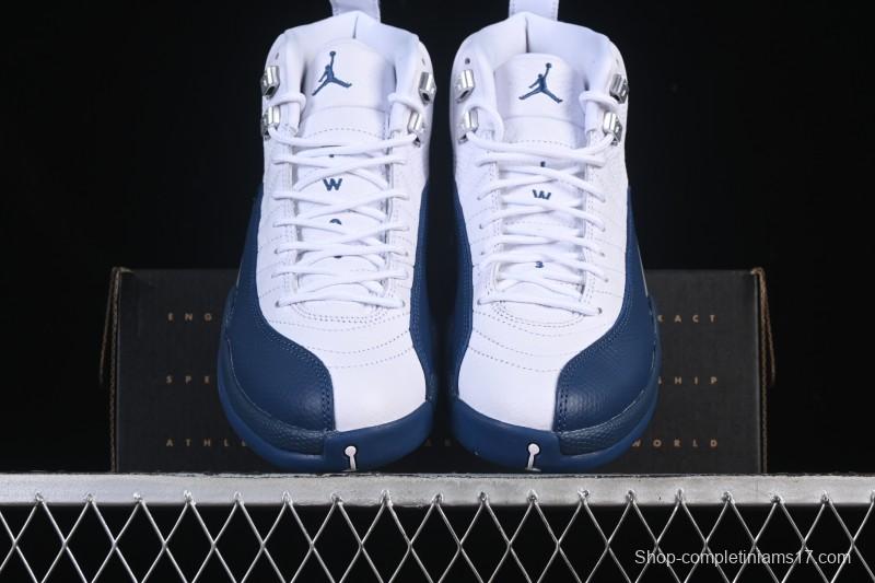 Nike Air Jordan 12 Retro French Blue And White Basketball Shoes - CT8013-114