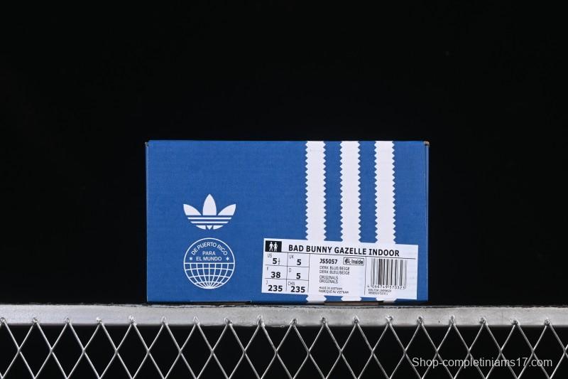 Adidas Bad Bunny Gazelle Indoor Retro Casual Slip-Resistant Wear-Resistant Low-Top Skate Shoes - JS5057