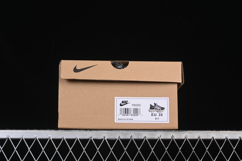 Nike P-6000 Retro Casual Sports Kids Shoes - Gray Green White Swoosh