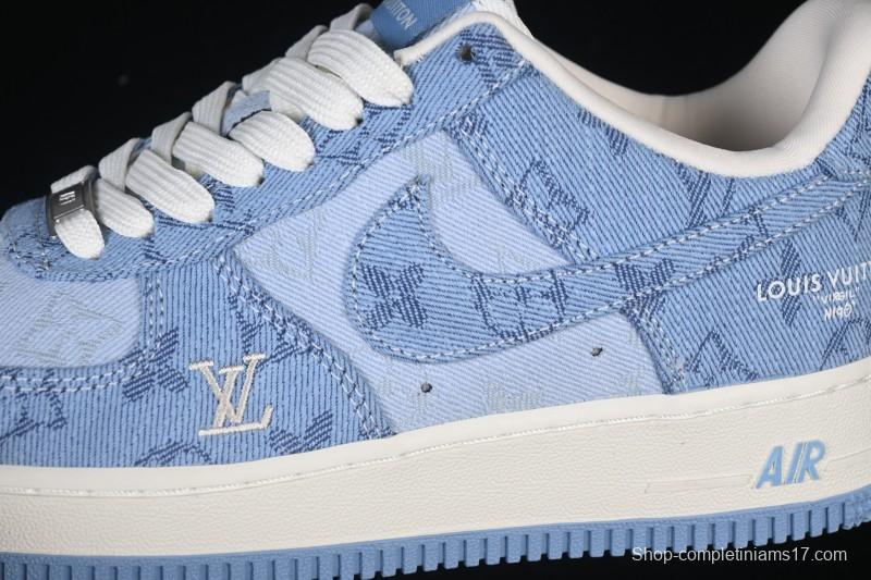 Nike Air Force 1 '07 Low LV Collaboration Light Blue Casual Sneakers - YF9511-823