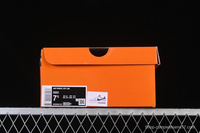 Nike Air Force 1 '07 Low LV Collaboration Print Light Blue Swoosh Casual Sneakers - MZ9588-817