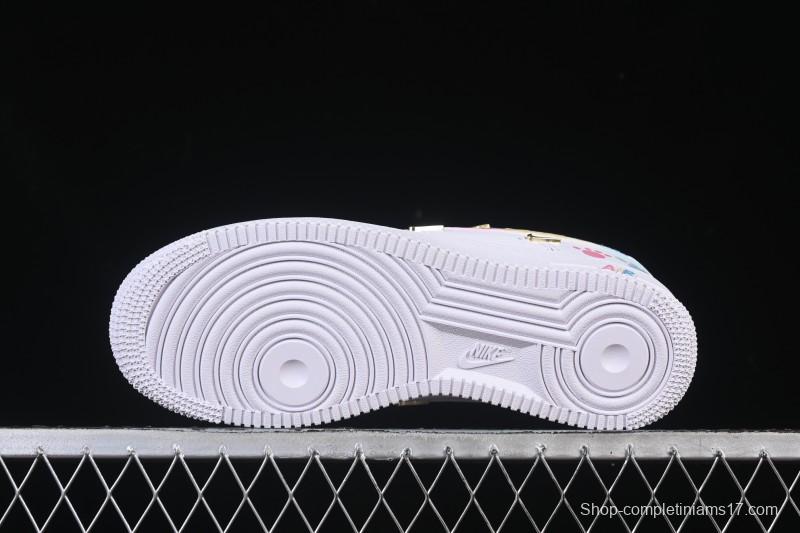 Nike Air Force 1'07 Low Four Hook Rainbow Cake Casual Sneakers - ZH0316-115