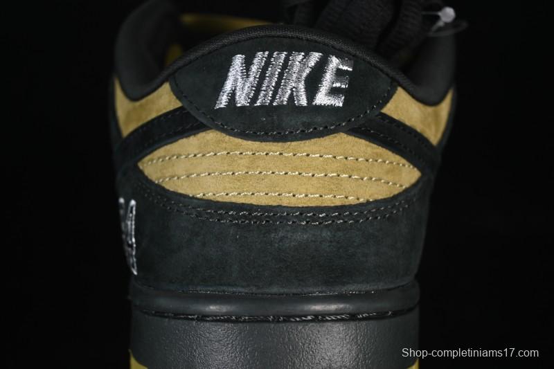 Nike Supreme Dunk SB Dunk Low Brown Yellow Casual Skate Shoes - HQ8487-300