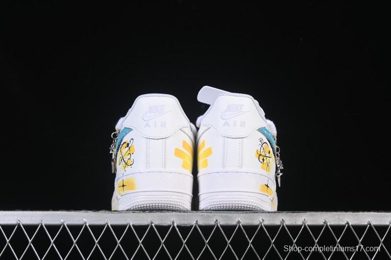 Nike Air Force 1 '07 Low Leo Hand-Painted Doodle Zodiac Series Low-Top Casual Sneakers - 723-822