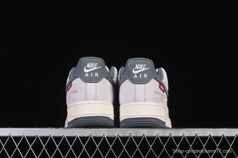 Nike Air Force 1 '07 Low LV Collaboration Grey Hook Woven Label Casual Sneakers - CX5050-Y25