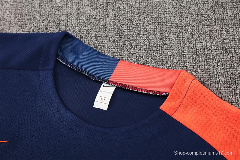 25/26 Barcelona Royal Blue T90 Short Sleeve Jersey+Shorts with XS