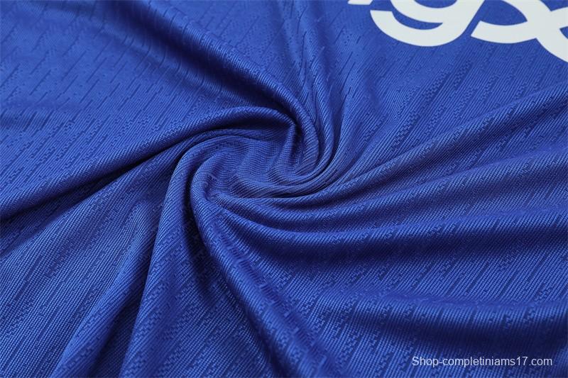 Player Version 25/26 Chelsea Color Blue T90 Half Zipper Jacket+Long Pants