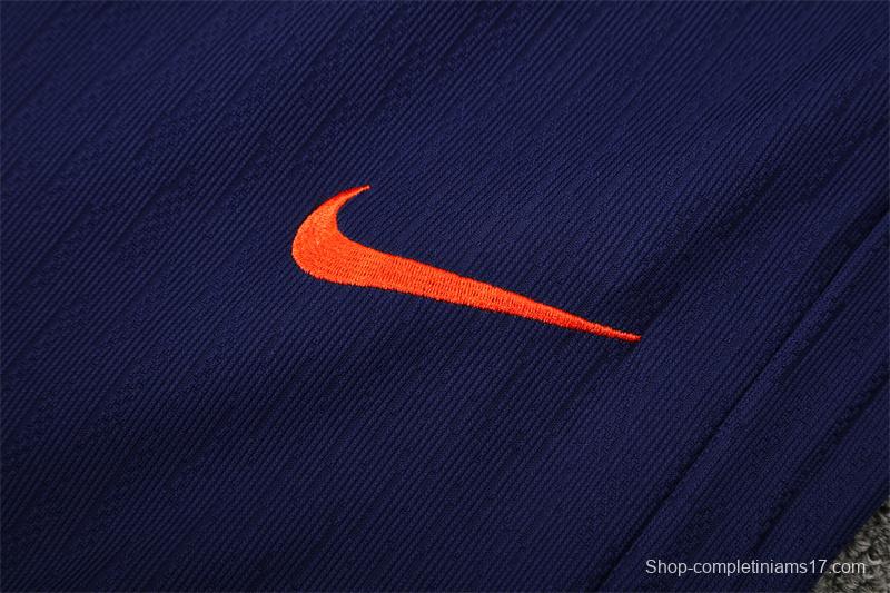 Player Version 25/26 Barcelona Orange T90 Half Zipper Jacket+Long Pants