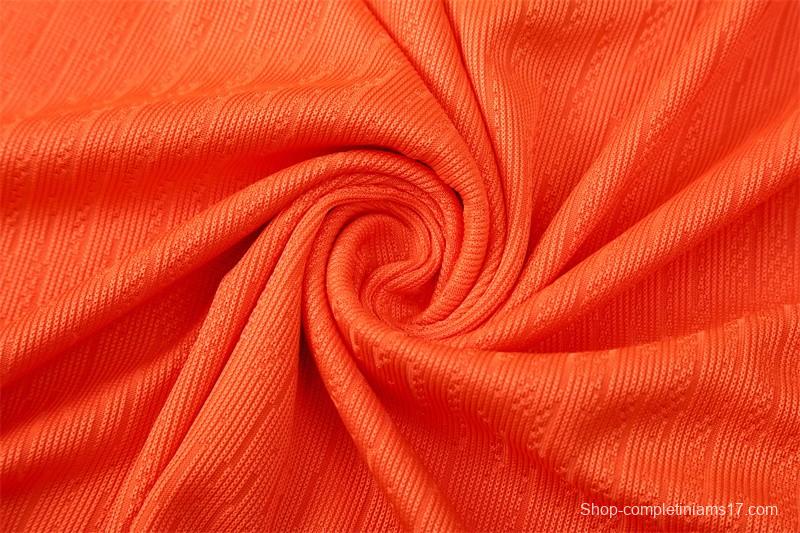 Player Version 25/26 Barcelona Orange T90 Half Zipper Jacket+Long Pants