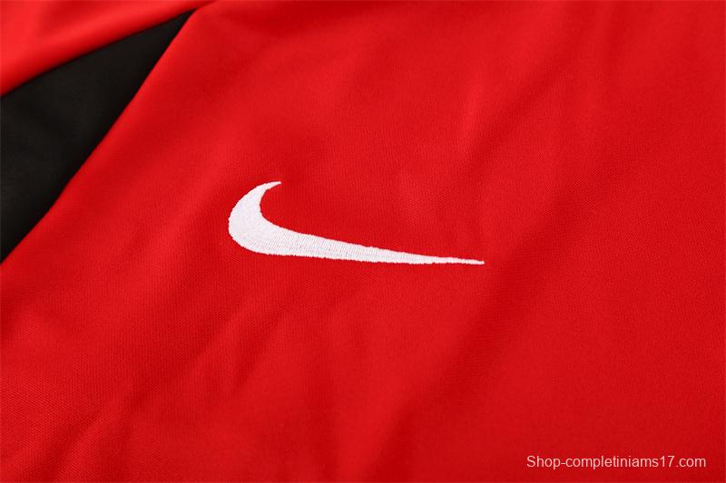 Retro 02/03 Manchester United Red Half Zipper Jacket