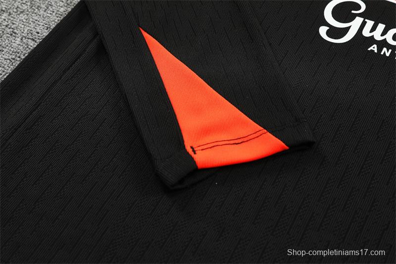 Player Version 25/26 Brazil Black Half Zipper Jacket+Long Pants