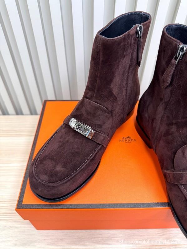 Hermes Kelly Buckle Ankle Boots - LY00390