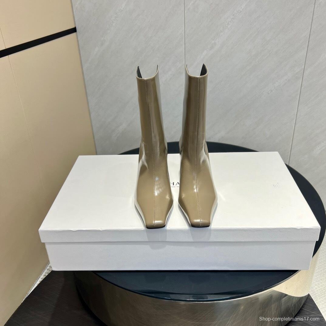 Khaite 2025 SS Collection Square Toe Slip-On Ankle Boots - KFY00390