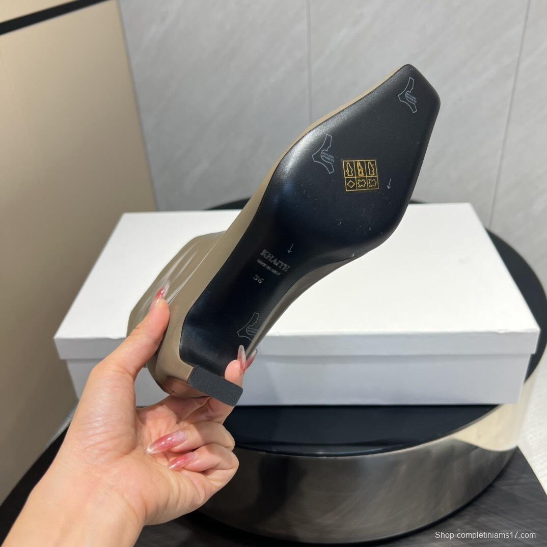 Khaite 2025 SS Collection Square Toe Slip-On Ankle Boots - KFY00390