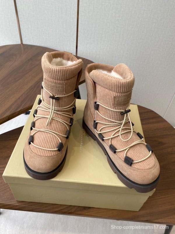 Brunello Cucinelli Open Walk Ankle Boot Winter Snow Boots - AS00410