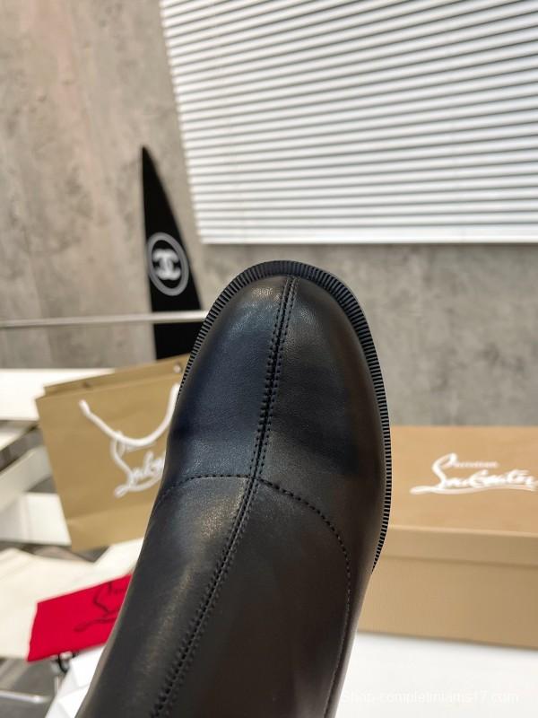 Christian Louboutin 2025/SS Chunky Heel Stretch Ankle Boots - LY00300
