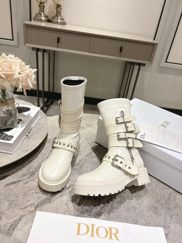 Dior Punk Style Strap Ankle Boots - KFY00470