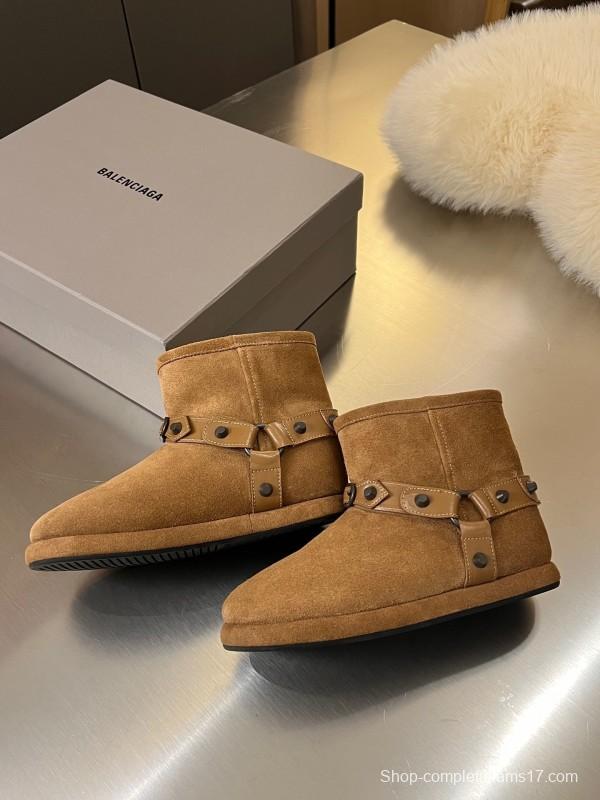 Balenciaga Fall Winter New Buckle Studded Snow Boots - LY00300
