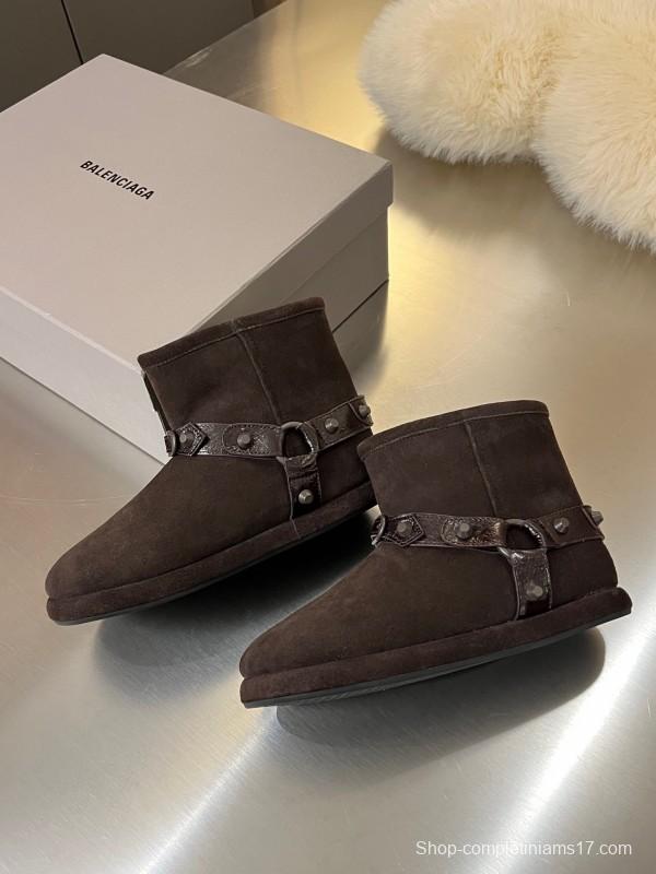 Balenciaga Fall Winter New Buckle Studded Snow Boots - LY00300