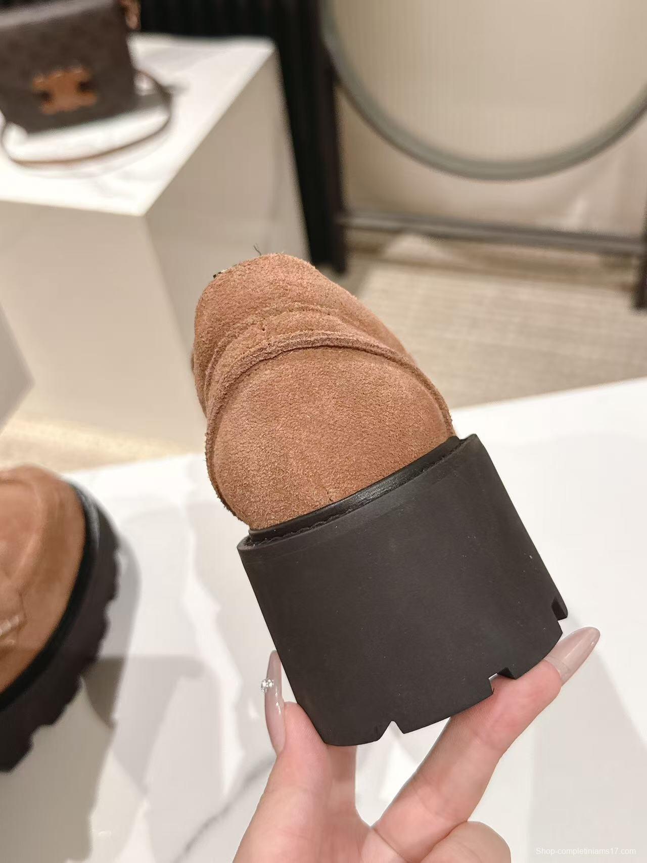 CELINE 2025/SS Fall Winter Latest Runway Lisa Same Style Platform Loafers - LY00300