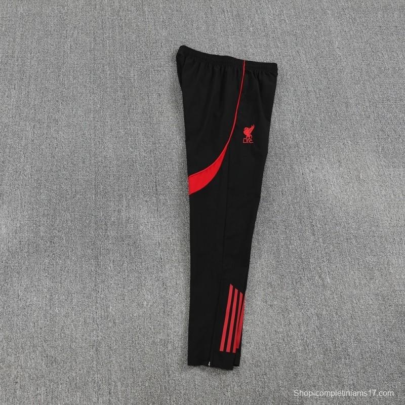 25/26 Liverpool Black S-2XL Half Zipper Jacket+Long Pants