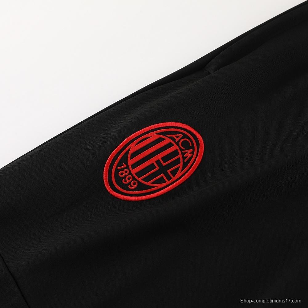 23/24 AC Milan Red S-2XL Half Zipper Jacket+Long Pants