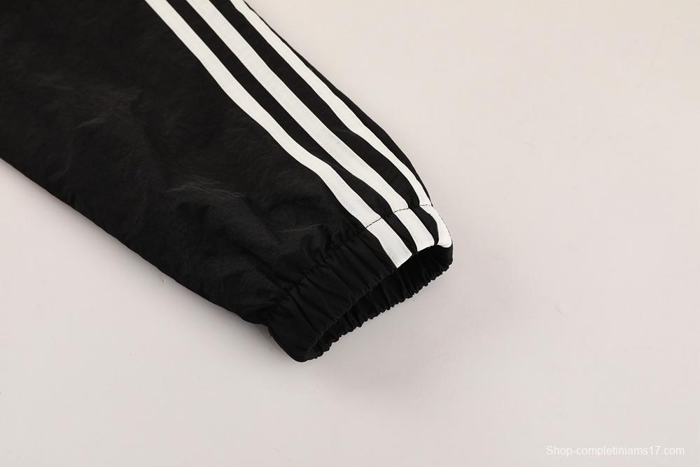 25/26 Manchester United Black Half Zipper Jacket+Long Pants S-3XL