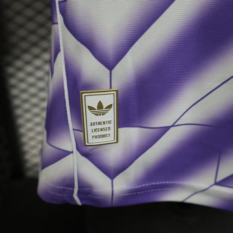 25/26 Player Version  Real Madrid Third Purple with Chevron Gradient Pattern Jersey