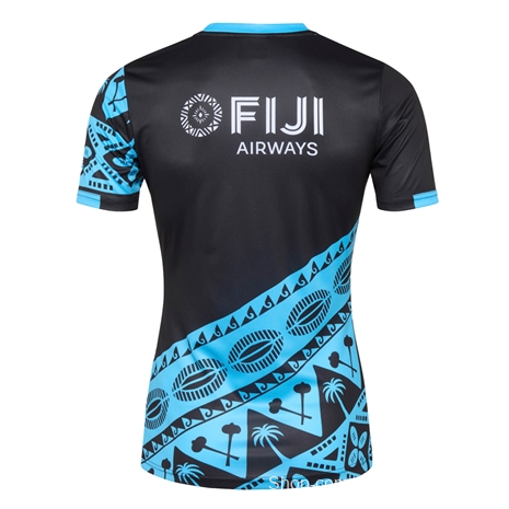 2026 Fiji Black with Pacific Island Art Jersey