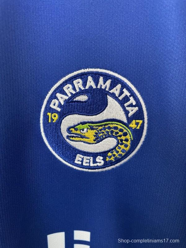 25/26 Parramatta Eels Blue and Gold with Horizontal Stripes Jersey