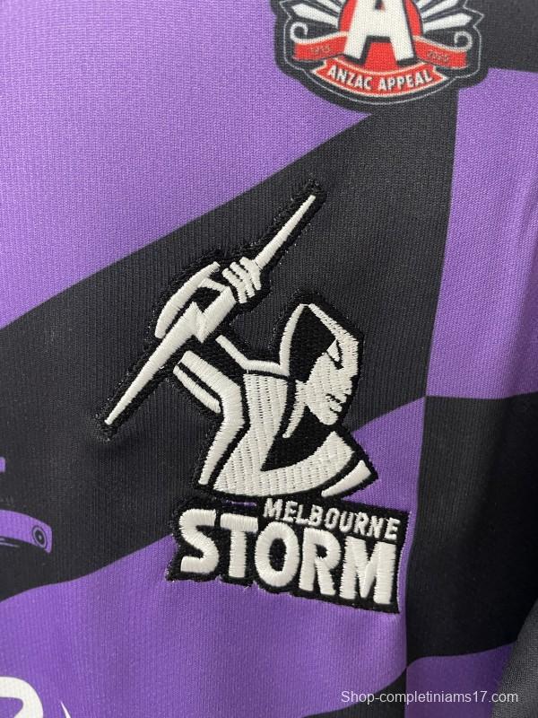 25/26 Melbourne Storm Purple with Black Checkered Chevrons Jersey