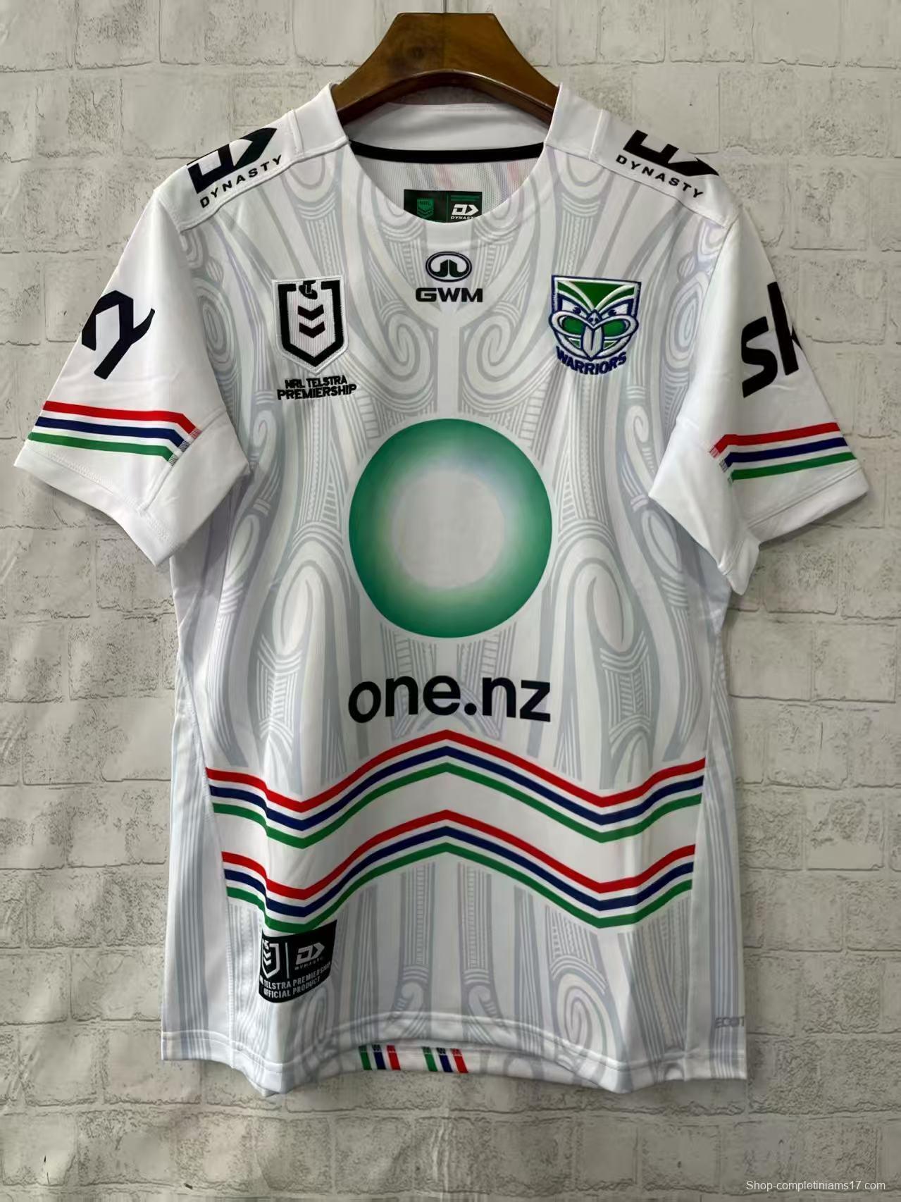 25/26 New Zealand Warriors White with Māori Heritage Jersey