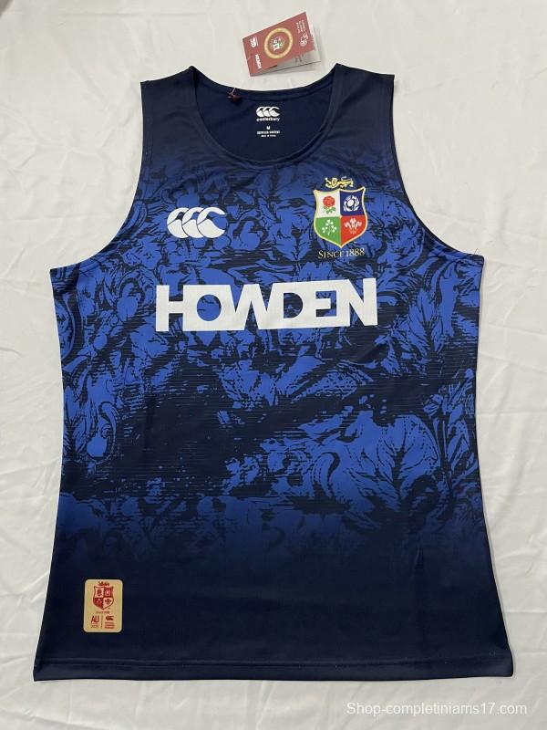 2025 British & Irish Lions Navy with Blue Pattern Singlet