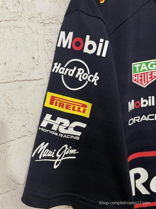 2026 F1 Oracle Red Bull Racing Navy with Red Stripes T-Shirt