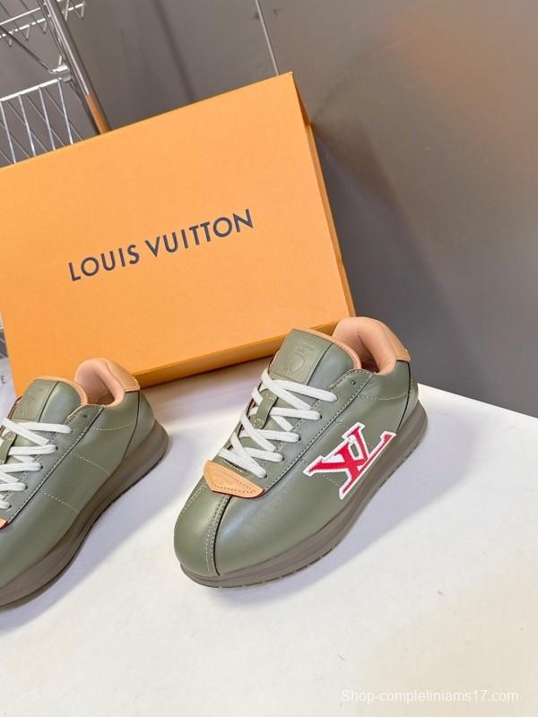 Louis Vuitton 2025 SS LV x Pharrell Williams Runway Platform Sneakers Retro Running Shoes - KFY00380/KFY00390
