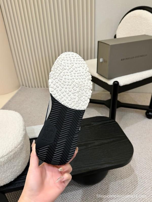 Brunello Cucinelli Casual Sneakers with Textured Calfskin and Seasonal Colors - KFY00320