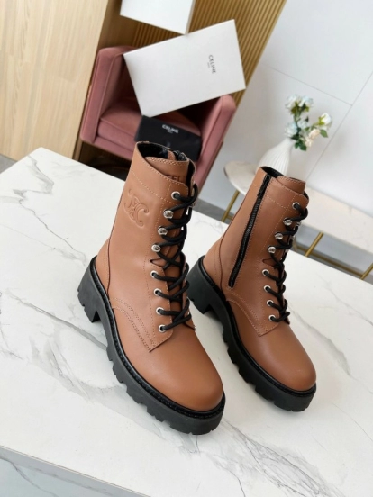 CELINE Triomphe Ankle Boots with 5cm Heel - L Y00340