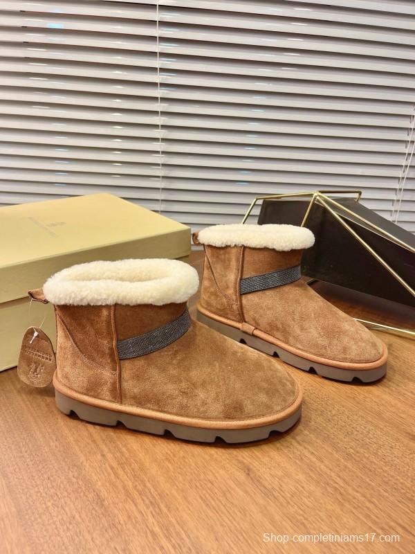 Brunello Cucinelli Winter New Snow Boots Sheepskin Buns Boots - AS00350