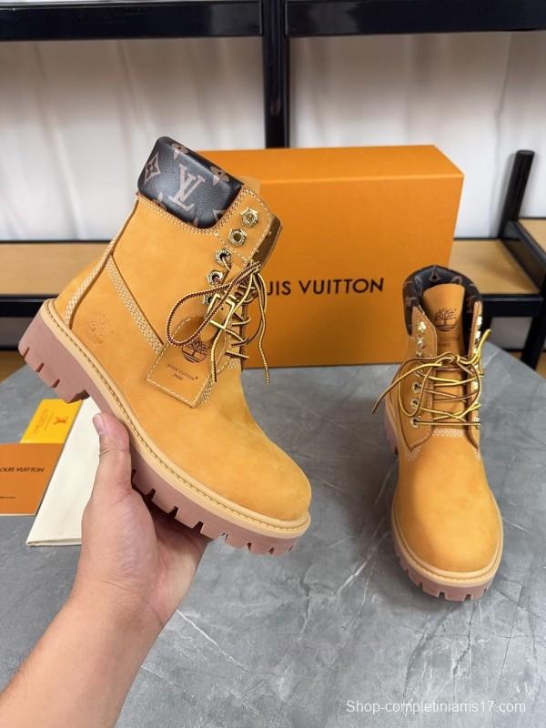 Timberland x LV Monogram Ankle Boots Waterproof Suede - LY00380