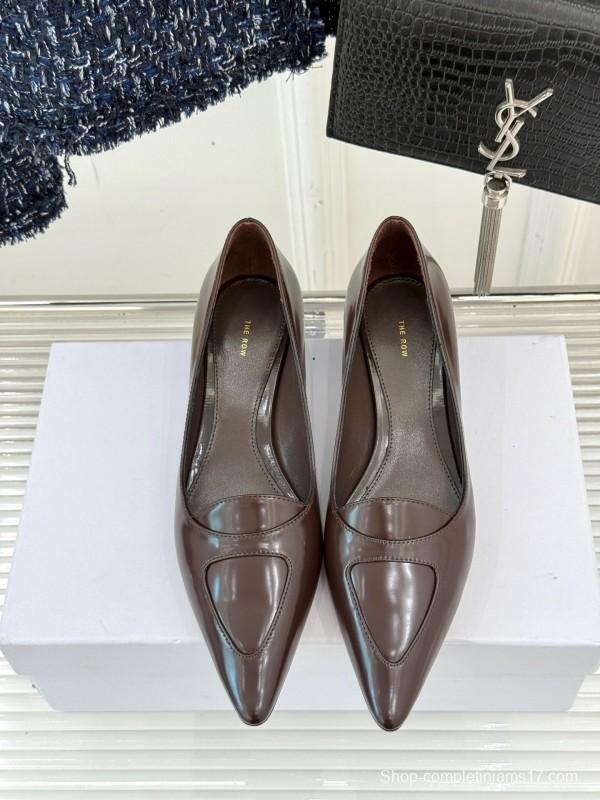 The Row 2025 SS Kitten Heel Pointed Toe High Heels - KFY00320